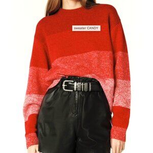 BA&SH RED CASHMERE SWEATER  - CANDY - XS
